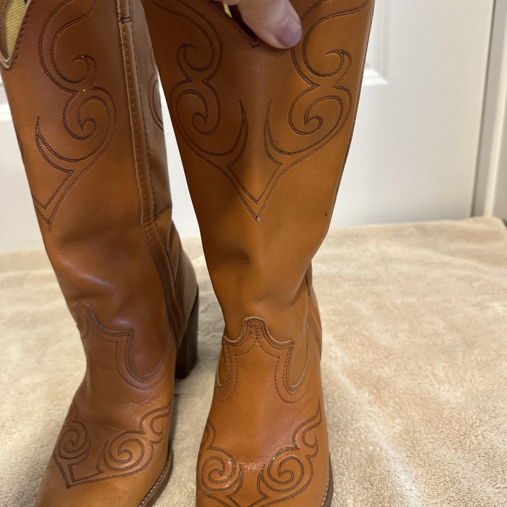 Vintage Western Dingo Boots Leather Heeled Rodeo Embroidered Cowboy Women's SZ 7 - Picture 10 of 16